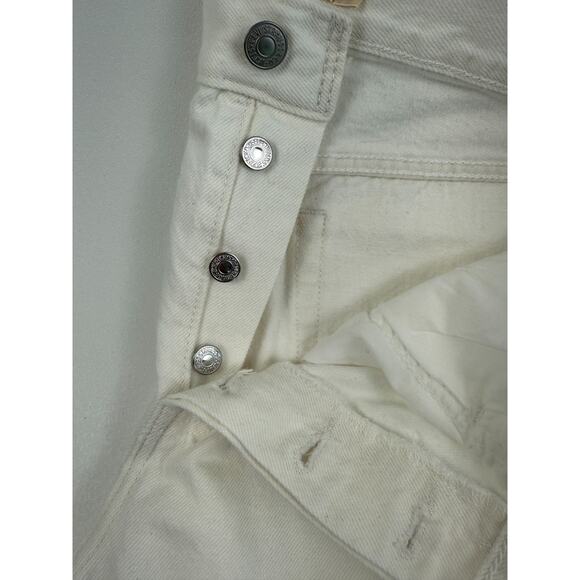 Levi's Premium Women Wedgie Straight Fit High Rise Jeans 30x28 White NWT - Picture 4 of 13